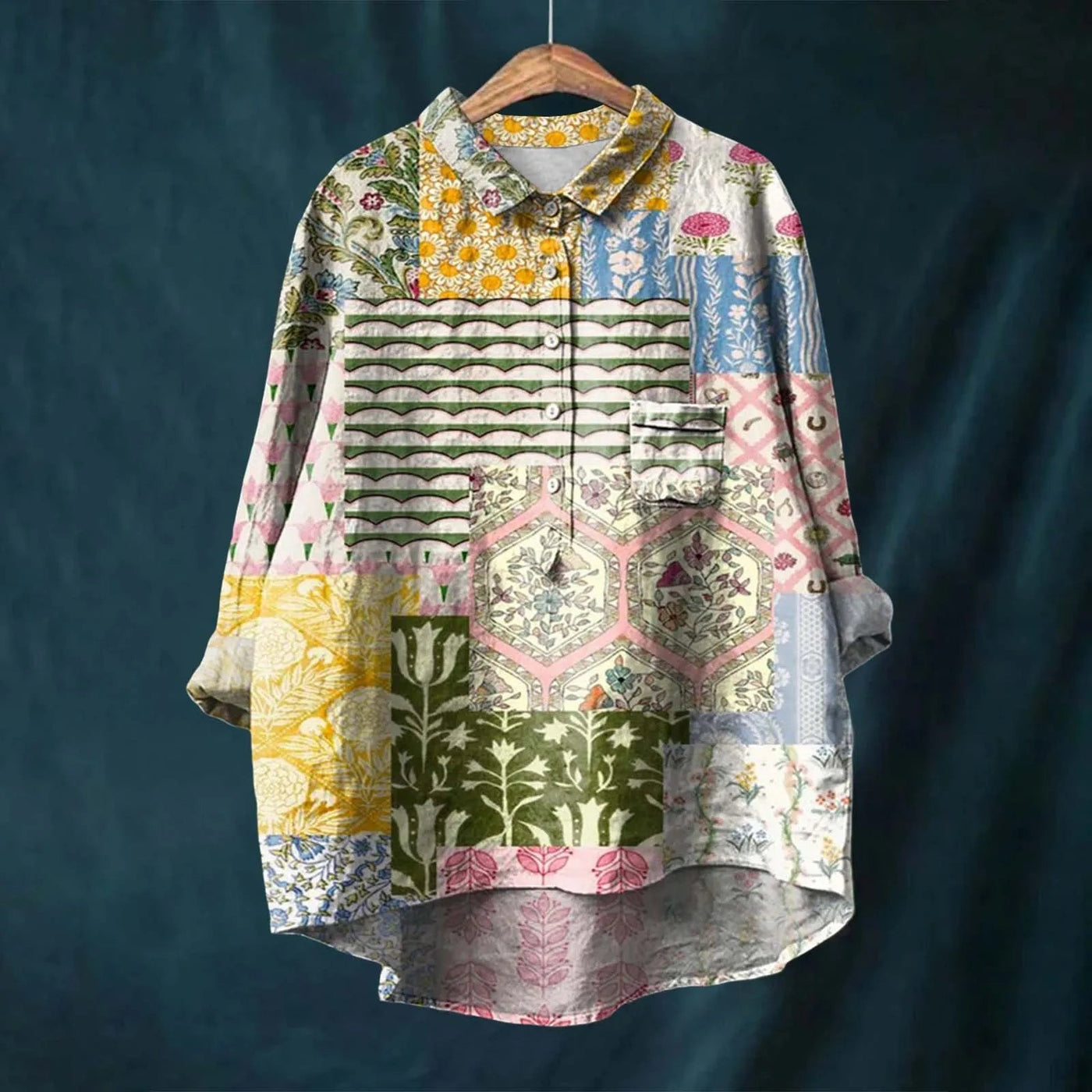 Yuki - エレガントな花柄シャツ